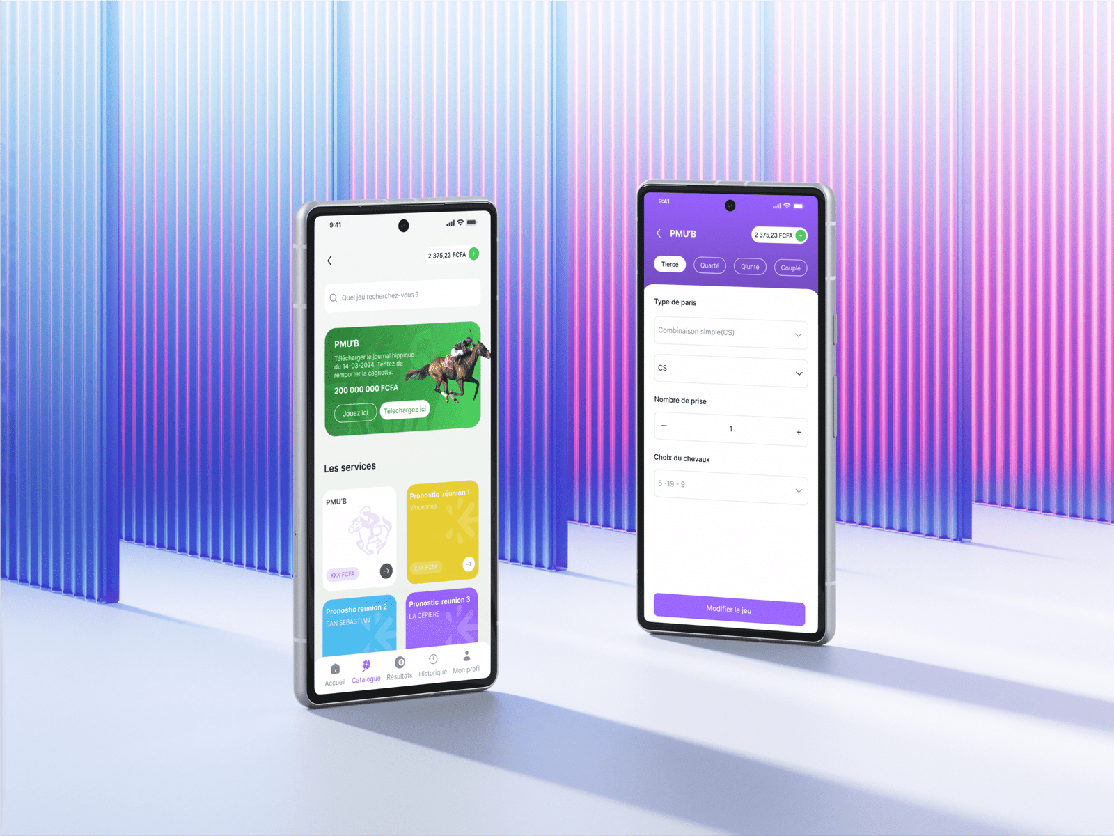 Mockup application web