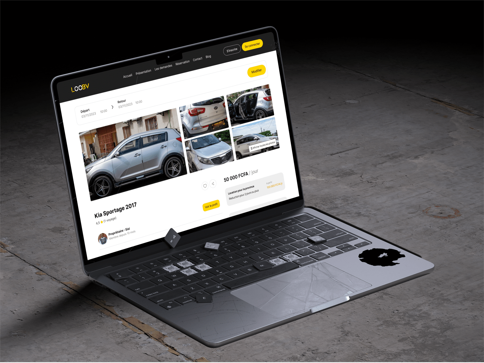 Mockup site web